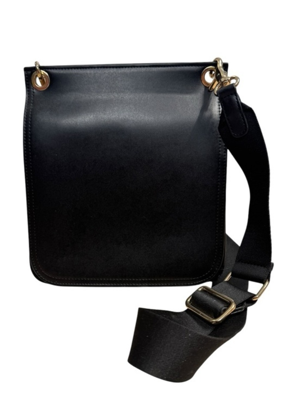 Urban Outfitters Black Faux Leather Front Flap Crossbody Shoulder Bag